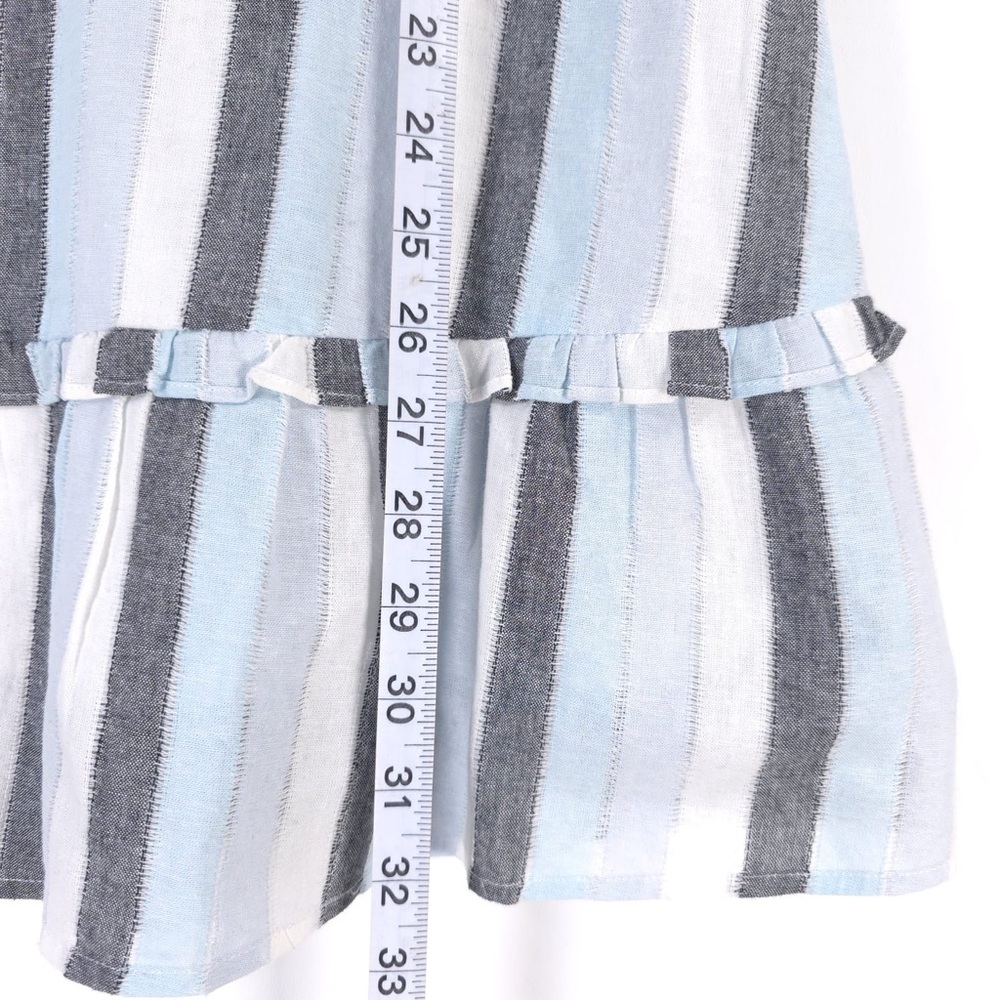 Loveriche Mini Dress Flare Striped Tassels Ruffled Hem Cotton‎ LD42842 SMALL - Picture 5 of 14